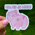 T1D Pig Sticker: Dexcom G7, Kiss My Dia-booty (Waterproof)